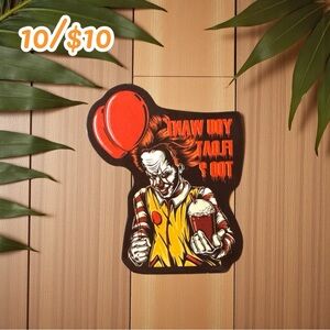 Creepy Clown “You Float Too” Sticker – 2 1/4” Glossy Vinyl